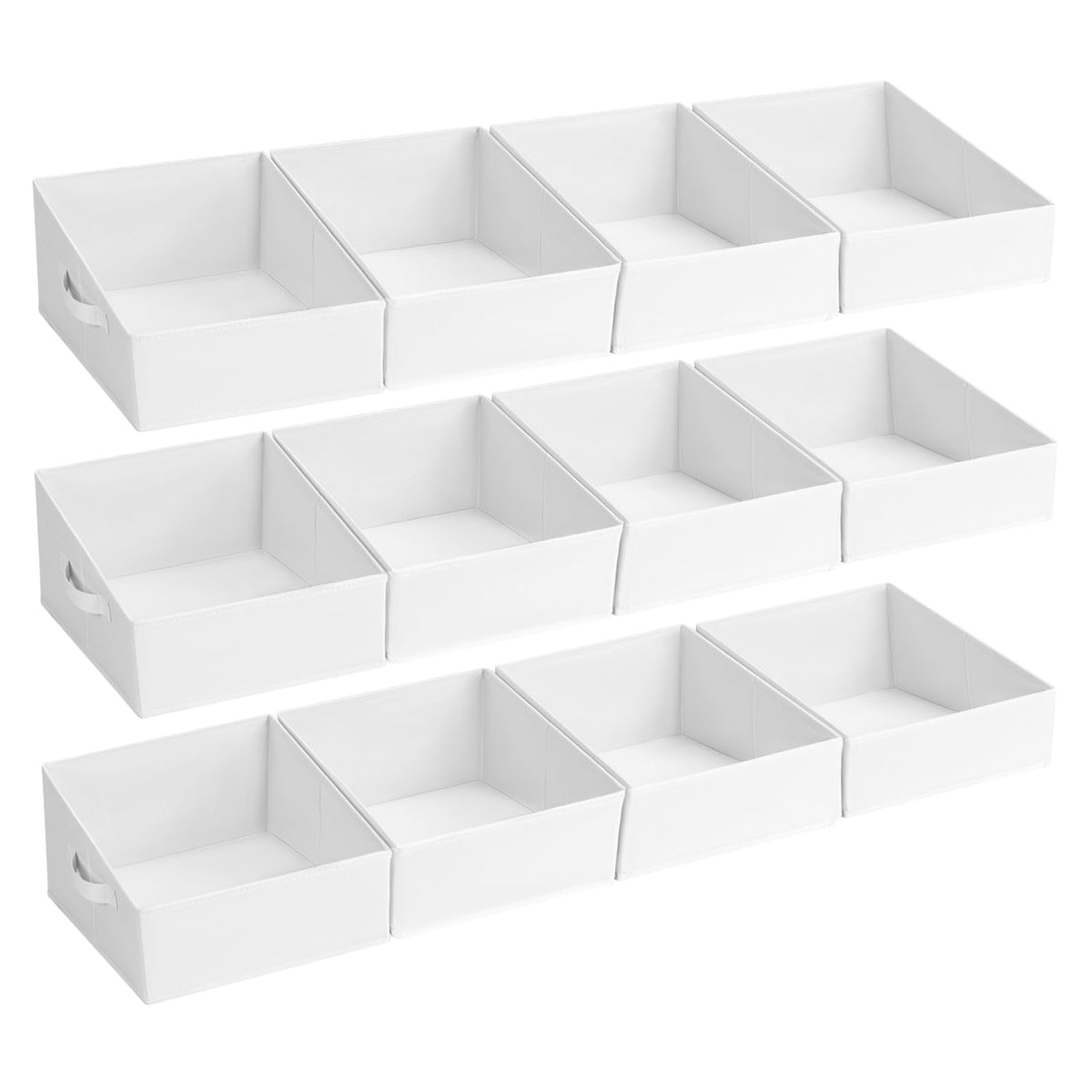 DIMJ Closet Storage Bins - Fabric Storage Baskets for Shelves, Collapsible Closet Organizers and Storage with Handles, Trapezoid Shelf Organization Storage Cubes for Purse, Toys, Books, Towel, Socks