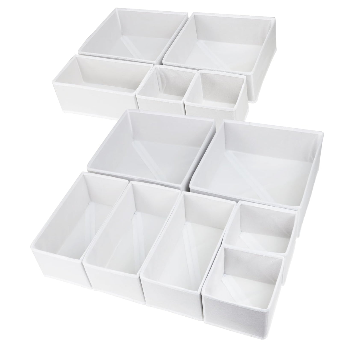 Fordonral 12 Pack Drawer Organizer Clothes, Foldable Fabric Dresser Organizer Closet Organizers and Storage Box for Underwear,Folded Clothes,Baby Clothing,Socks,Bra,Towels,Ties(12 Pack,Pink)