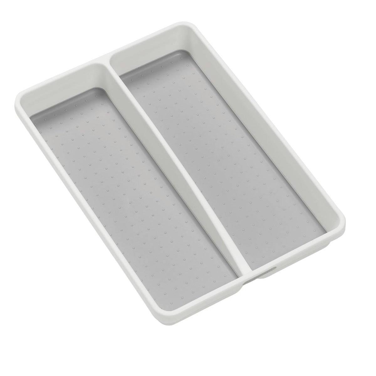 madesmart Classic 2 Compartment Compact Utensil Tray, White