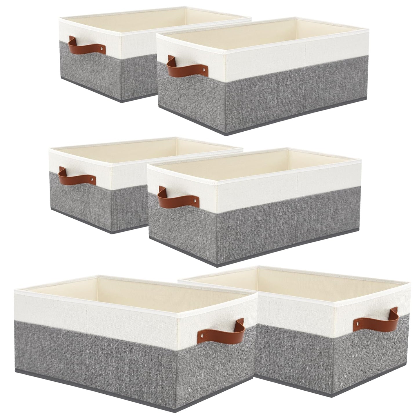 3 Pack Large Capacity Storage Bins Closet Organizer for Shelves