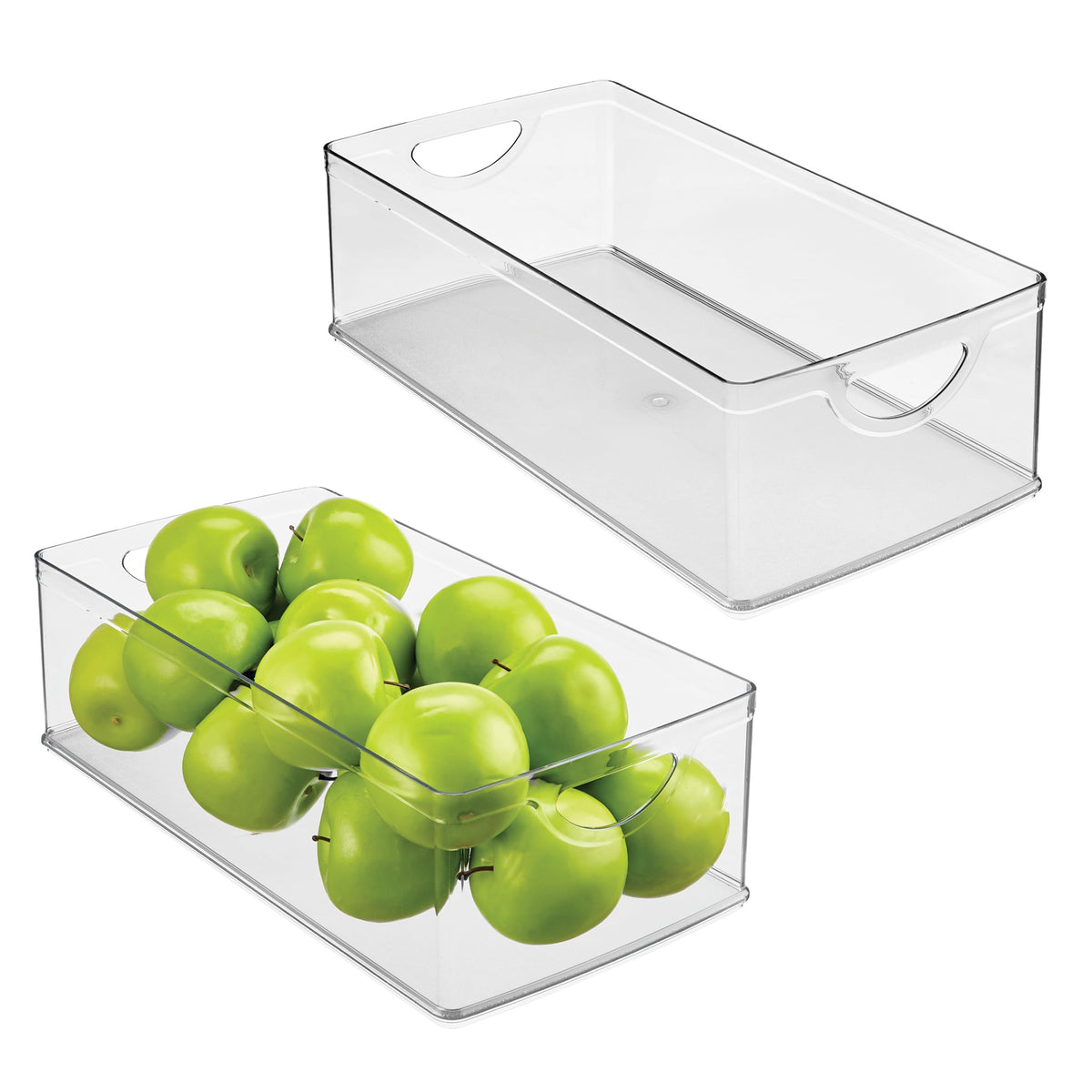 iDesign Stackable Clear Plastic Extra Long Storage Bin
