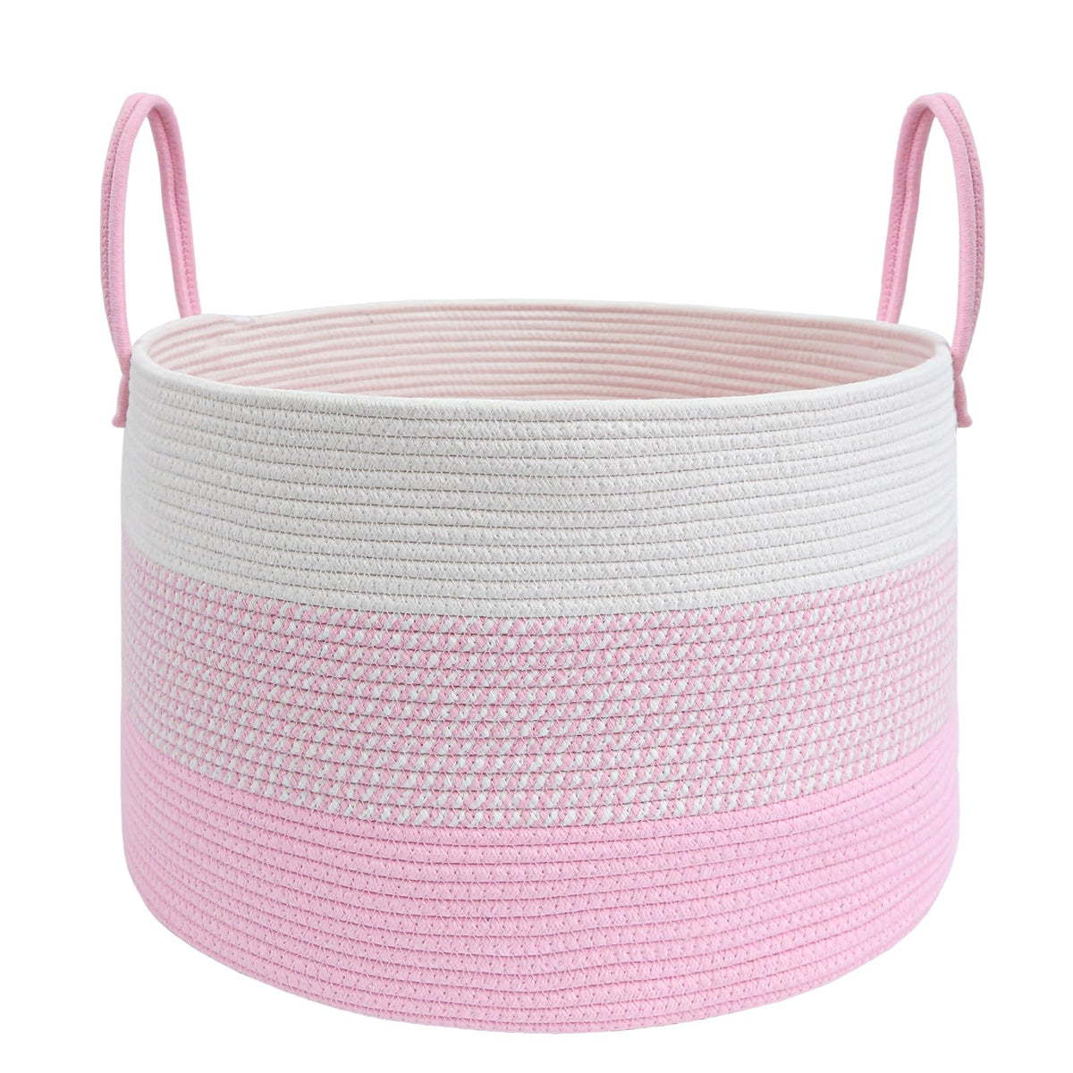 JMvicyroam 65L Extra Large Machine Washable Cotton Rope Blanket Basket