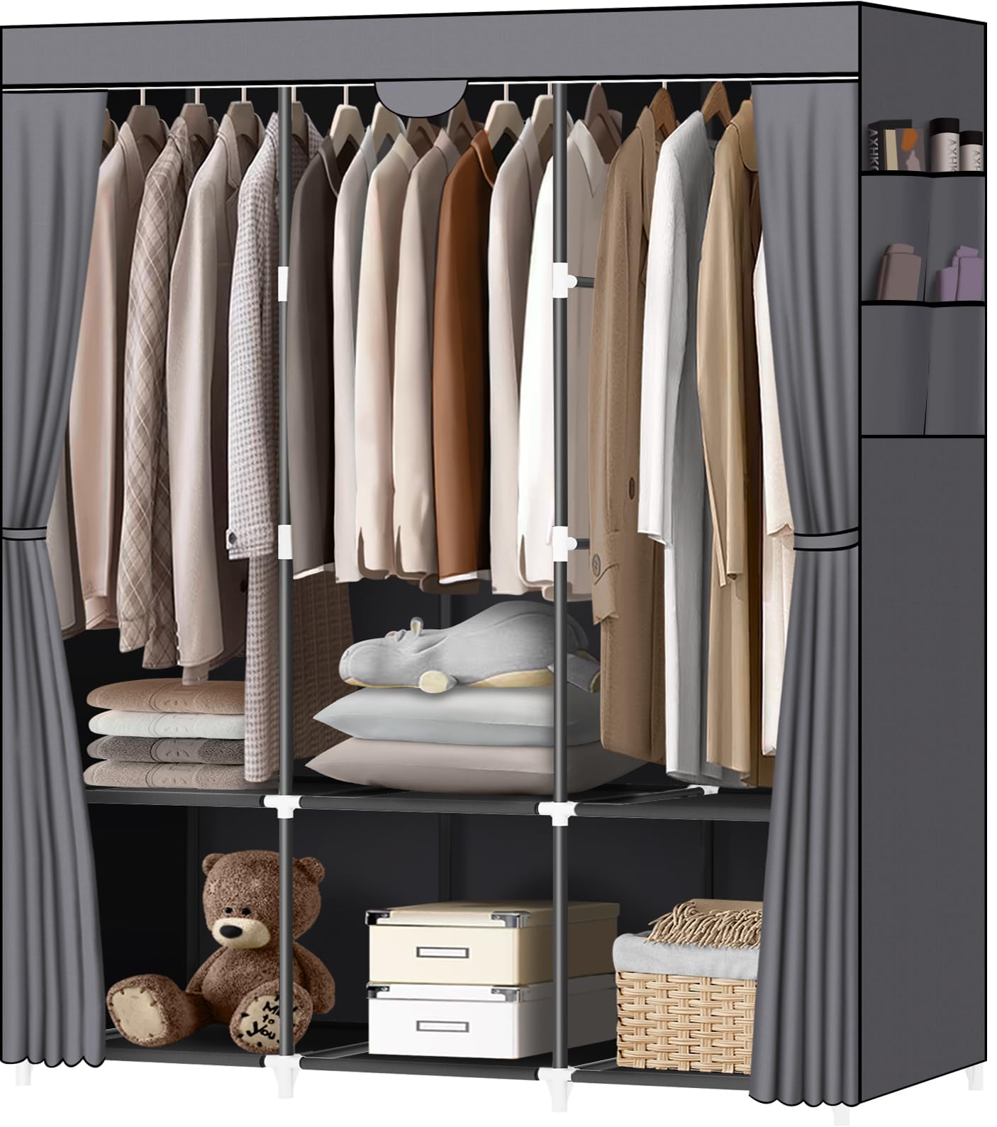 LOKEME Portable Closet,Portable Closets for Hanging Clothes