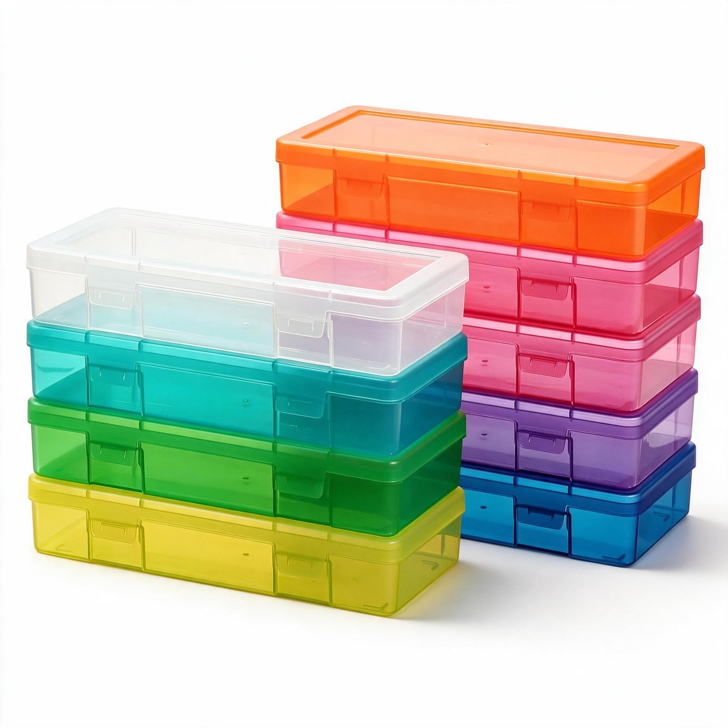 novelinks Plastic Small Storage Containers with Lids for Organizing