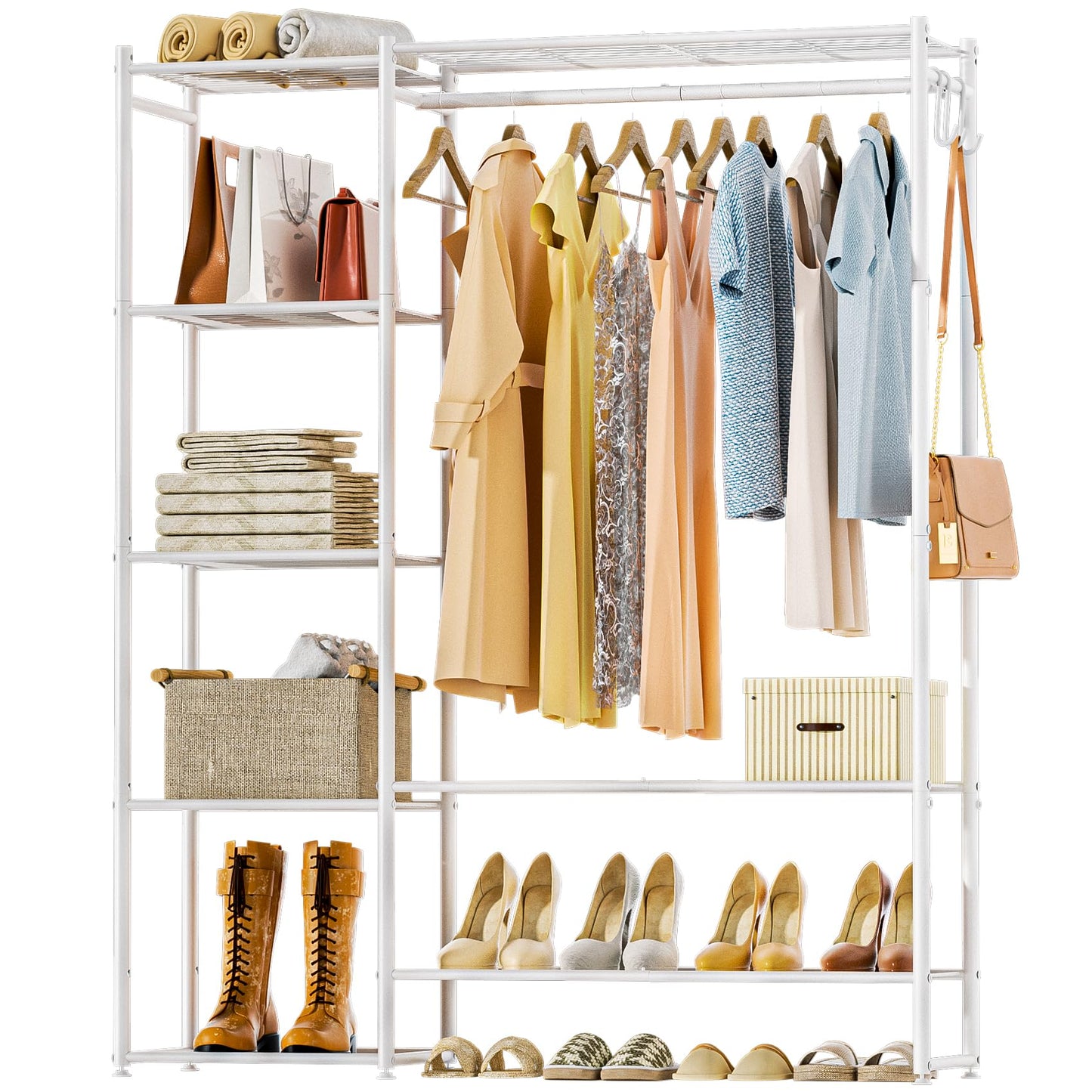 Closet Wardrobe, Closet Organizers and Storage System, Metal Clothes Rack