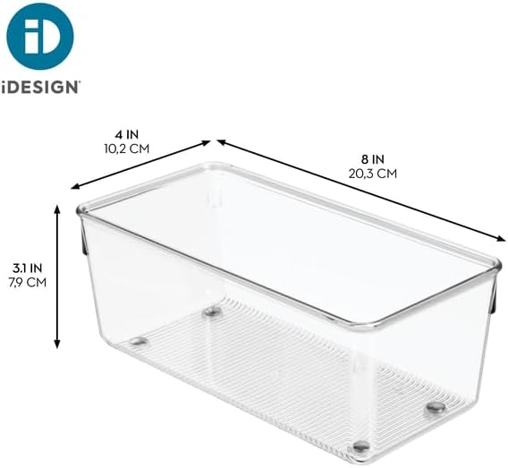 iDesign Plastic Drawer Organizer, Set of 2, Clear