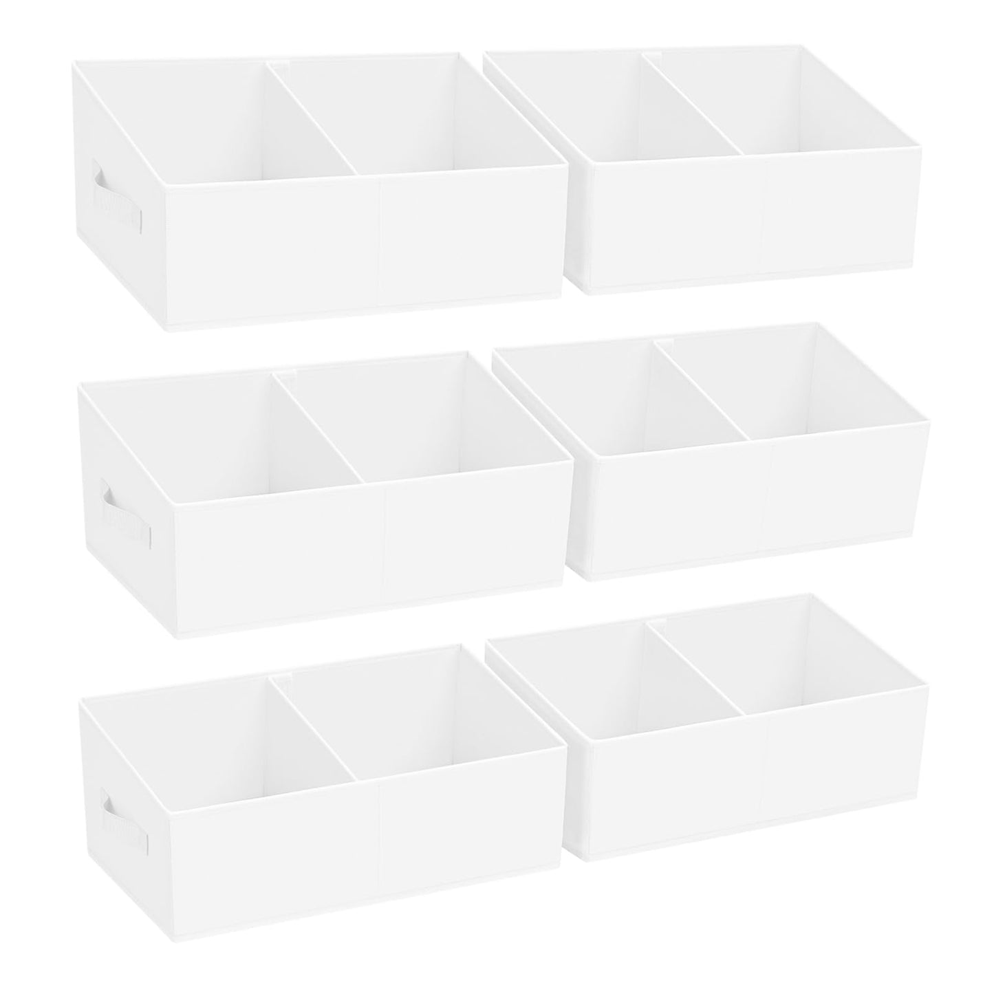 DIMJ Closet Storage Bins - Fabric Storage Baskets for Shelves, Collapsible Closet Organizers and Storage with Handles, Trapezoid Shelf Organization Storage Cubes for Purse, Toys, Books, Towel, Socks
