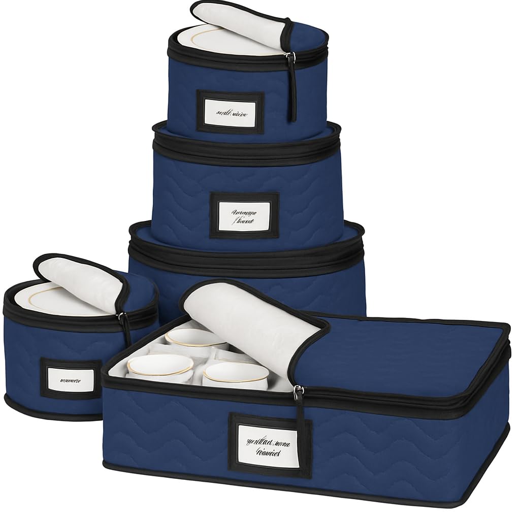 China Storage Containers 5-Piece Set Moving Boxes, Quilted Microfiber