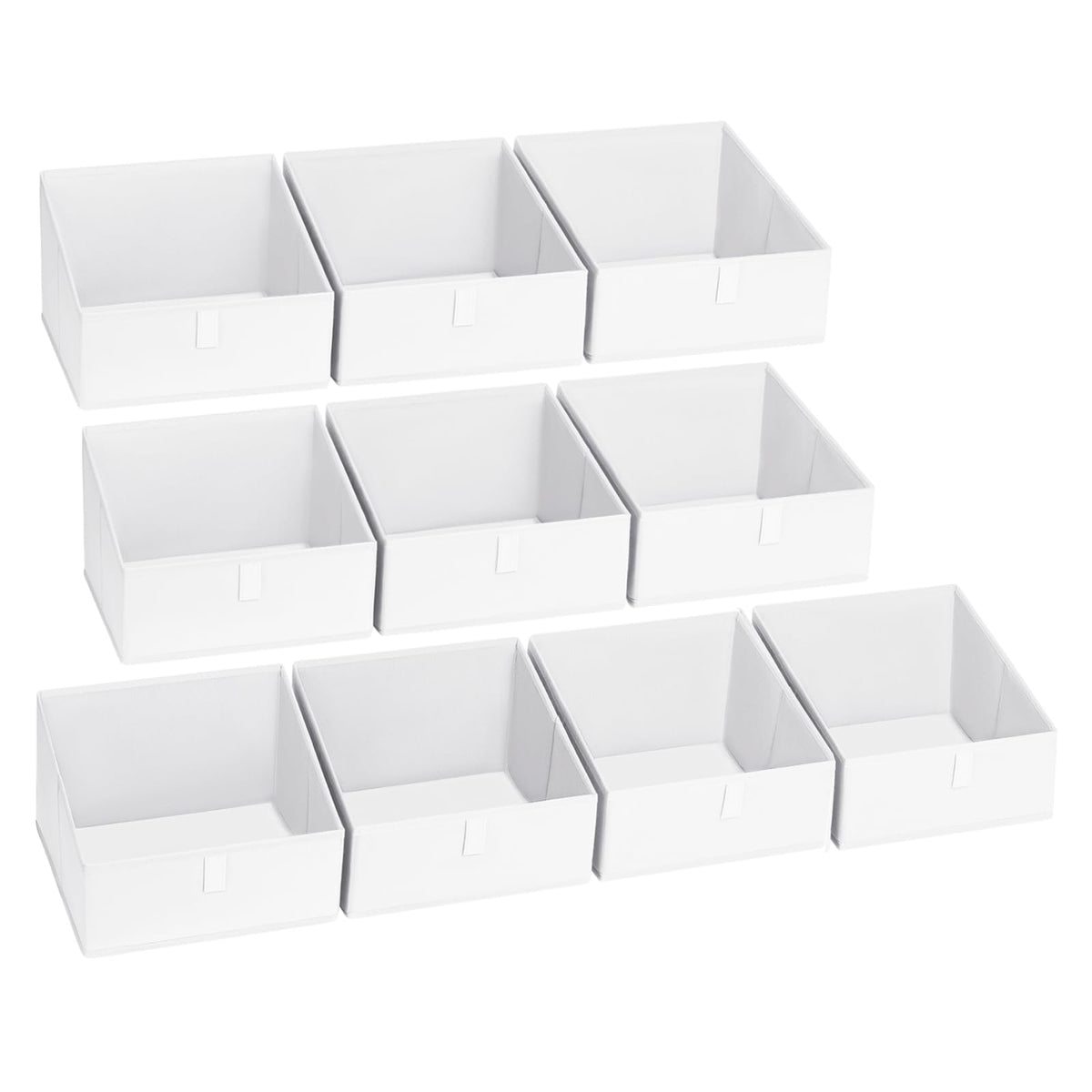 DIMJ Closet Storage Bins - Fabric Storage Baskets for Shelves, Collapsible Closet Organizers and Storage with Handles, Trapezoid Shelf Organization Storage Cubes for Purse, Toys, Books, Towel, Socks