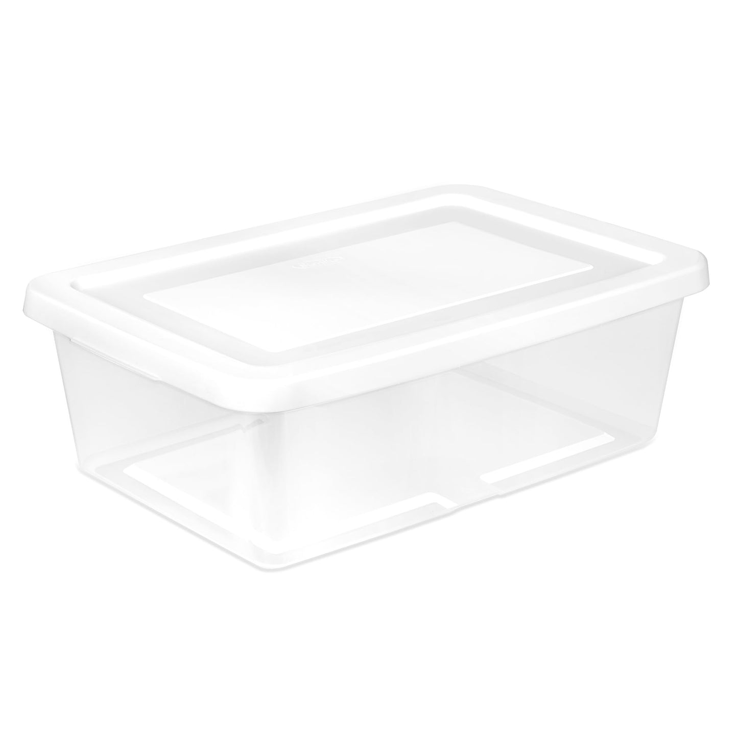Sterilite Storage Boxes, Stackable Clear Plastic Bins, 6 Quart, 12-Pack