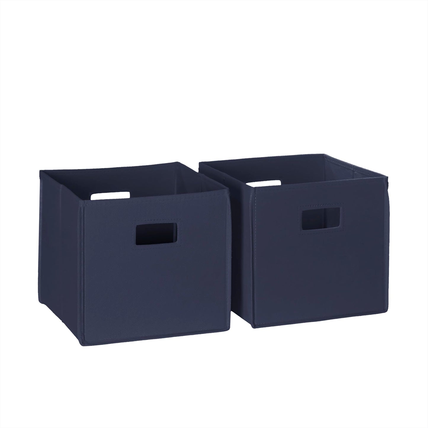 RiverRidge Folding Storage Bins - 2-pack of 10in Tall Taupe Cubes