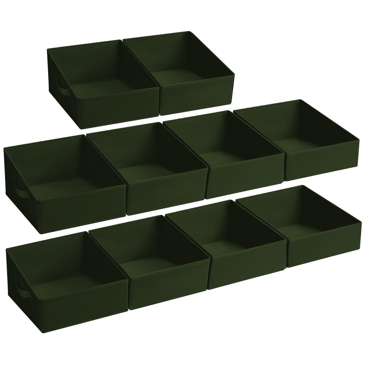 DIMJ Closet Storage Bins - Fabric Storage Baskets for Shelves, Collapsible Closet Organizers and Storage with Handles, Trapezoid Shelf Organization Storage Cubes for Purse, Toys, Books, Towel, Socks
