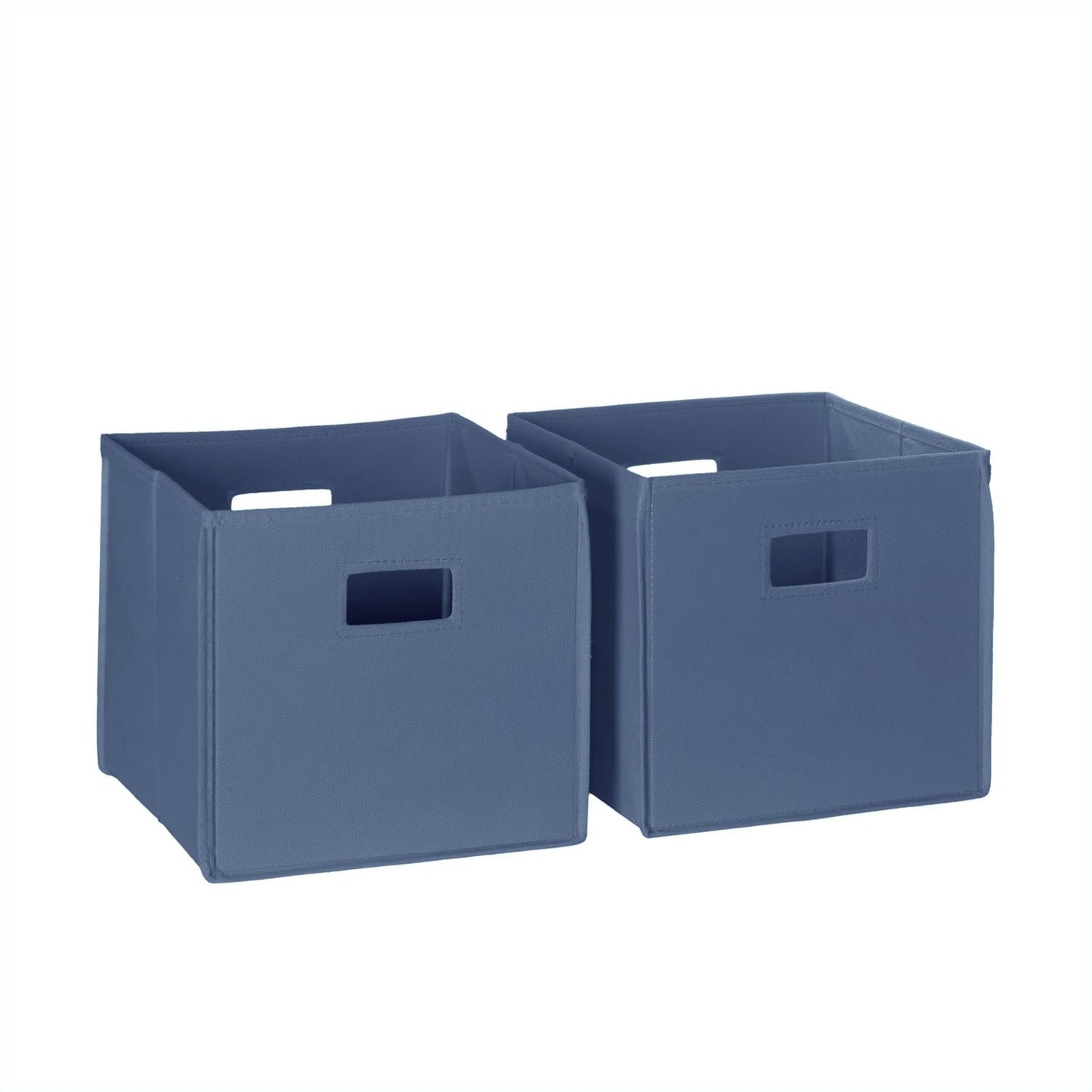 RiverRidge Folding Storage Bins - 2-pack of 10in Tall Taupe Cubes