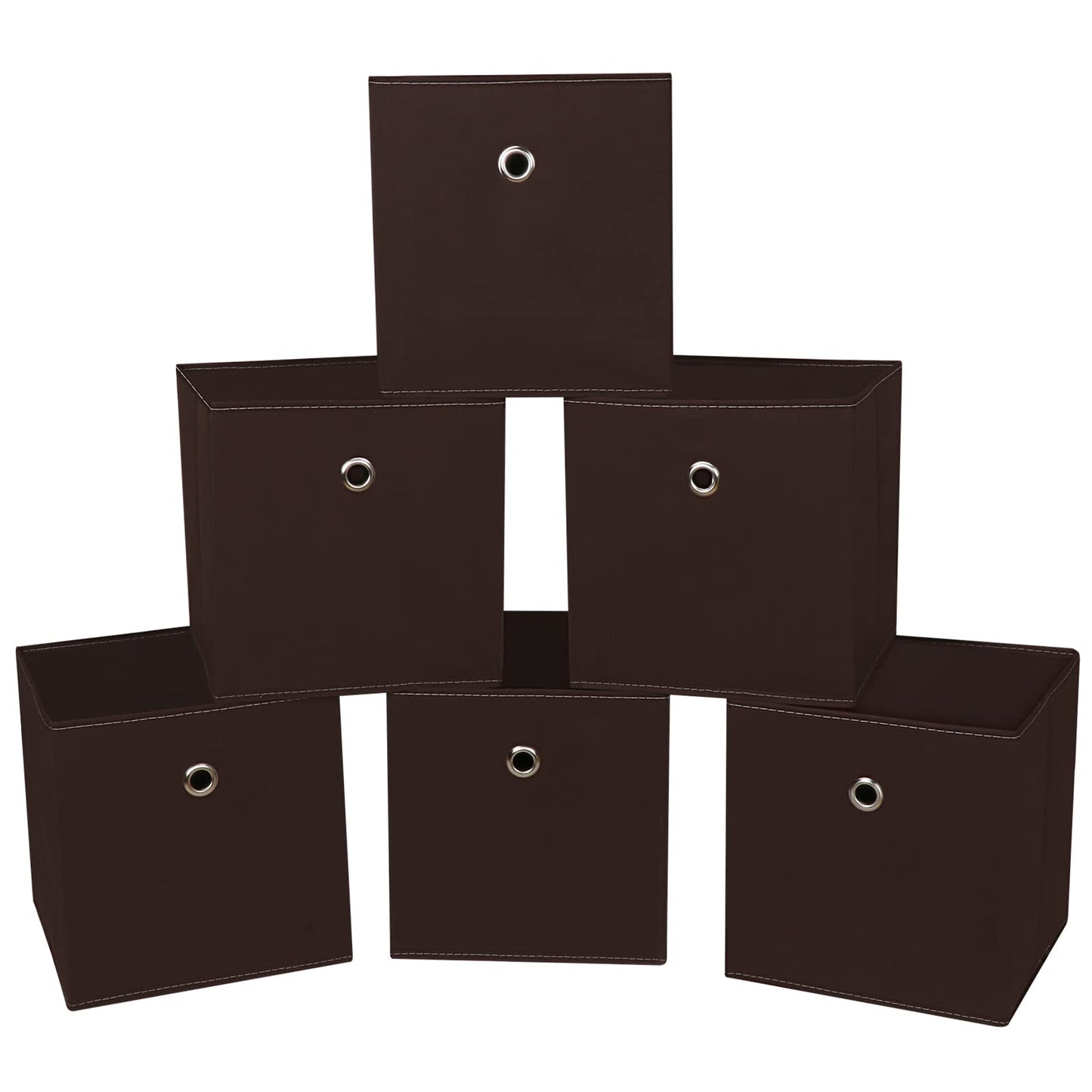 Black Foldable Storage Cubes Bins ,11 Inch Cloth Storage Cube Fabric Storage Box Cubes Organizer Baskets with Handles for Home Organizer Set of 3 (Black)