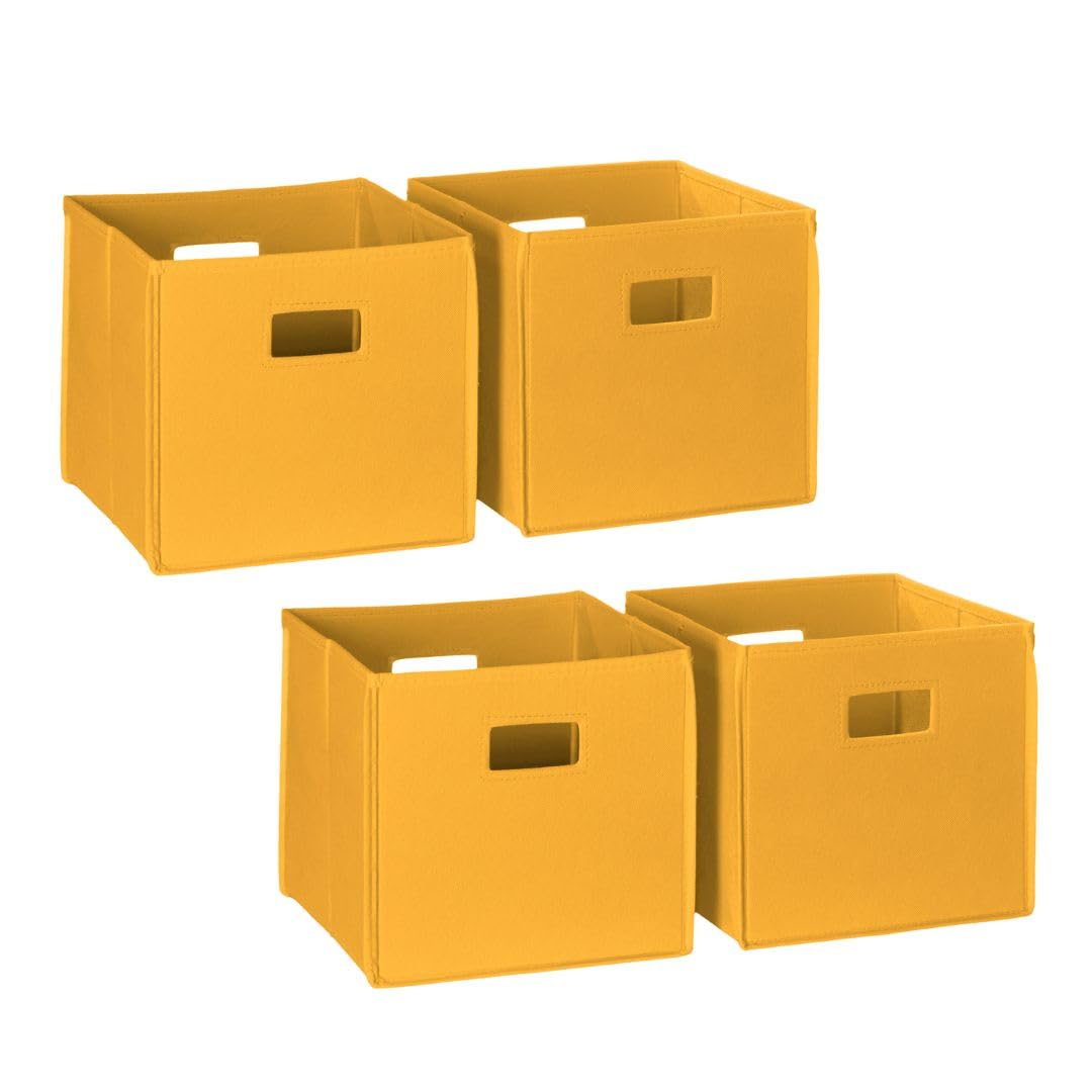 RiverRidge Folding Storage Bins - 2-pack of 10in Tall Taupe Cubes