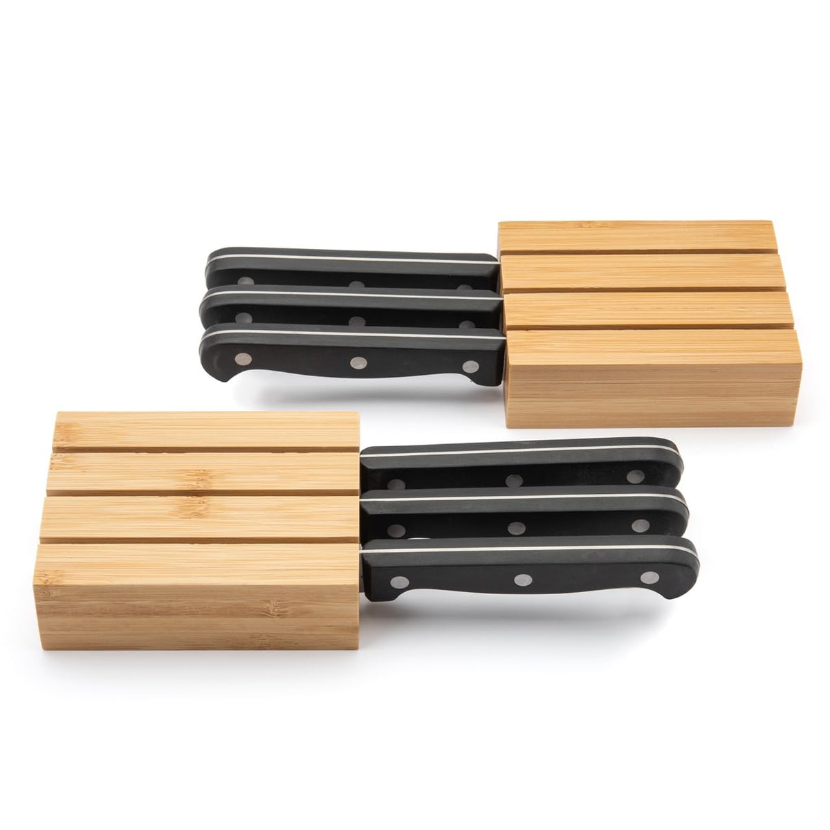 Purawood Kitchen Drawer Organizer - Expandable Utensil Drawer Organizer for Kitchen, Cutlery Tray & Silverware Organizer, 3-5 Slots - Bamboo Organizer for Utensils & Flatware (Natural)