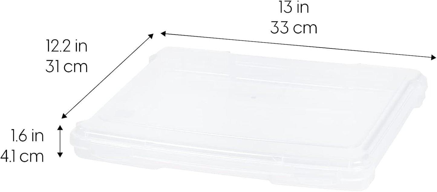 IRIS USA Board Game Storage |Made in USA| Slim Craft Case (10-Pack) - Clear