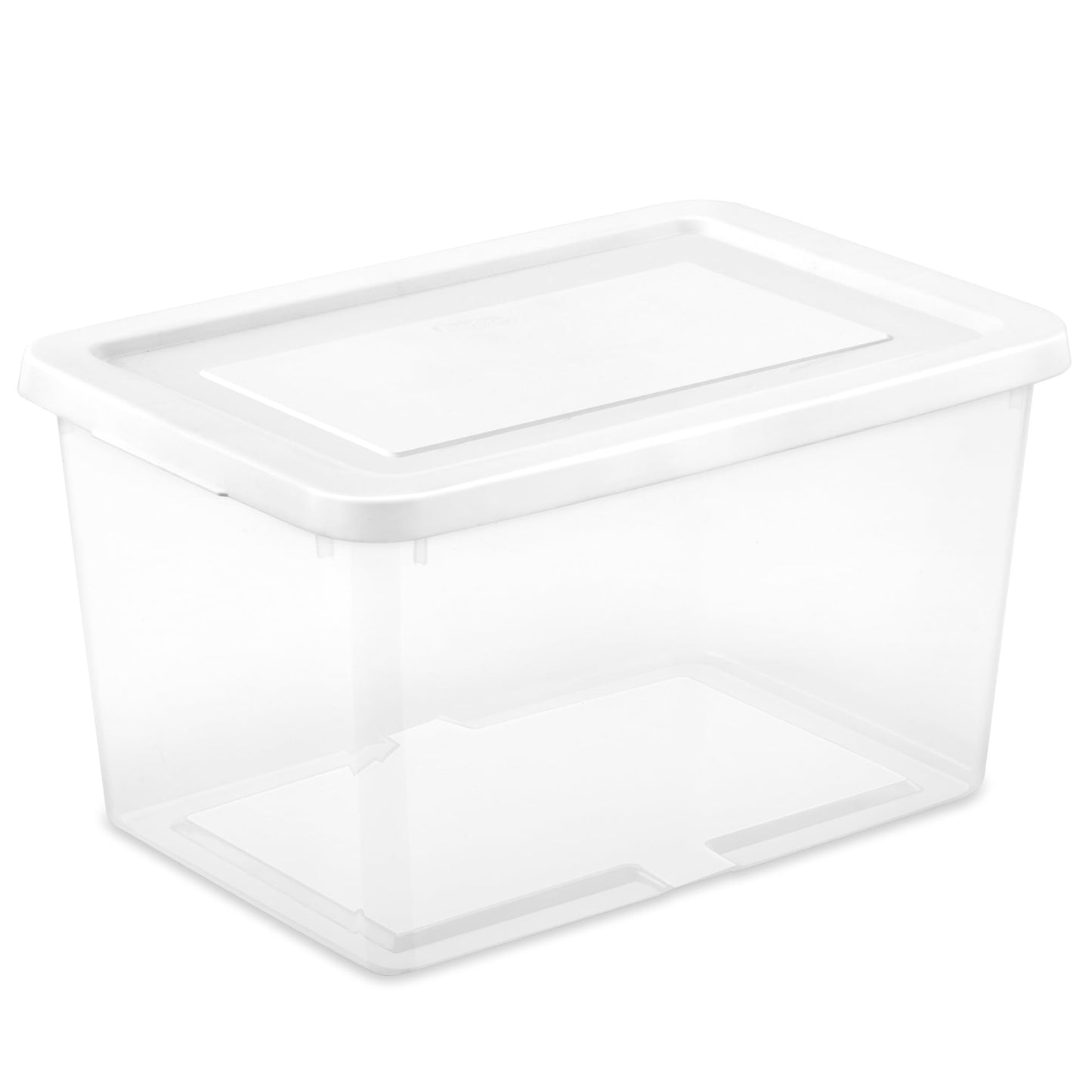 Sterilite Storage Boxes, Stackable Clear Plastic Bins, 6 Quart, 12-Pack