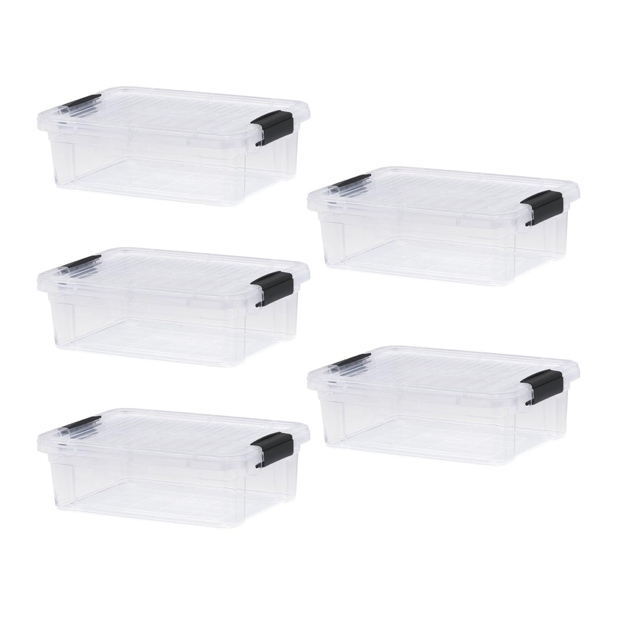 Superio 13.7 Quart Clear Plastic Storage Bin with Lid, Stackable Organizer Box, BPA-Free Storage Container for Home, Garage, School & Office, 1 Pack