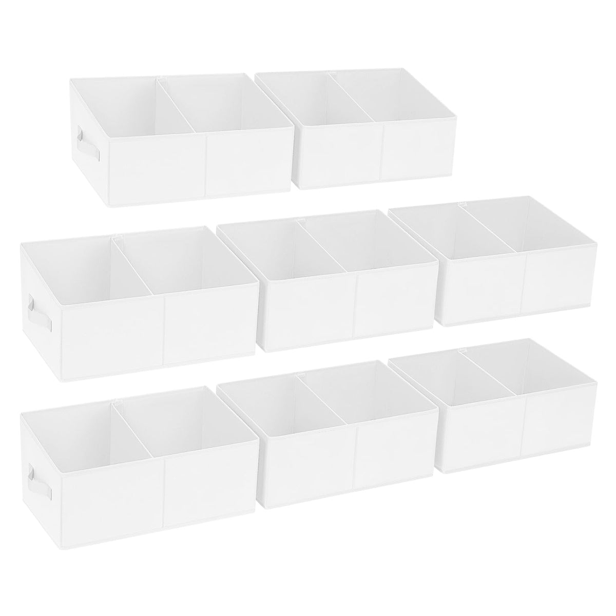 DIMJ Closet Storage Bins - Fabric Storage Baskets for Shelves, Collapsible Closet Organizers and Storage with Handles, Trapezoid Shelf Organization Storage Cubes for Purse, Toys, Books, Towel, Socks