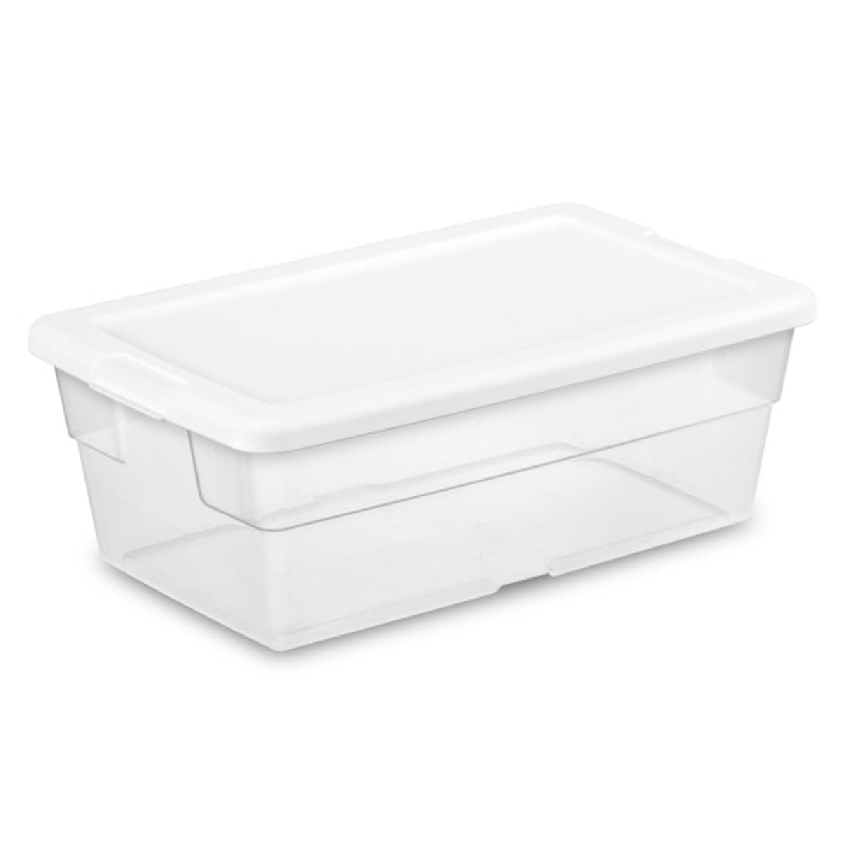 Sterilite Storage Boxes, Stackable Clear Plastic Bins, 6 Quart, 12-Pack
