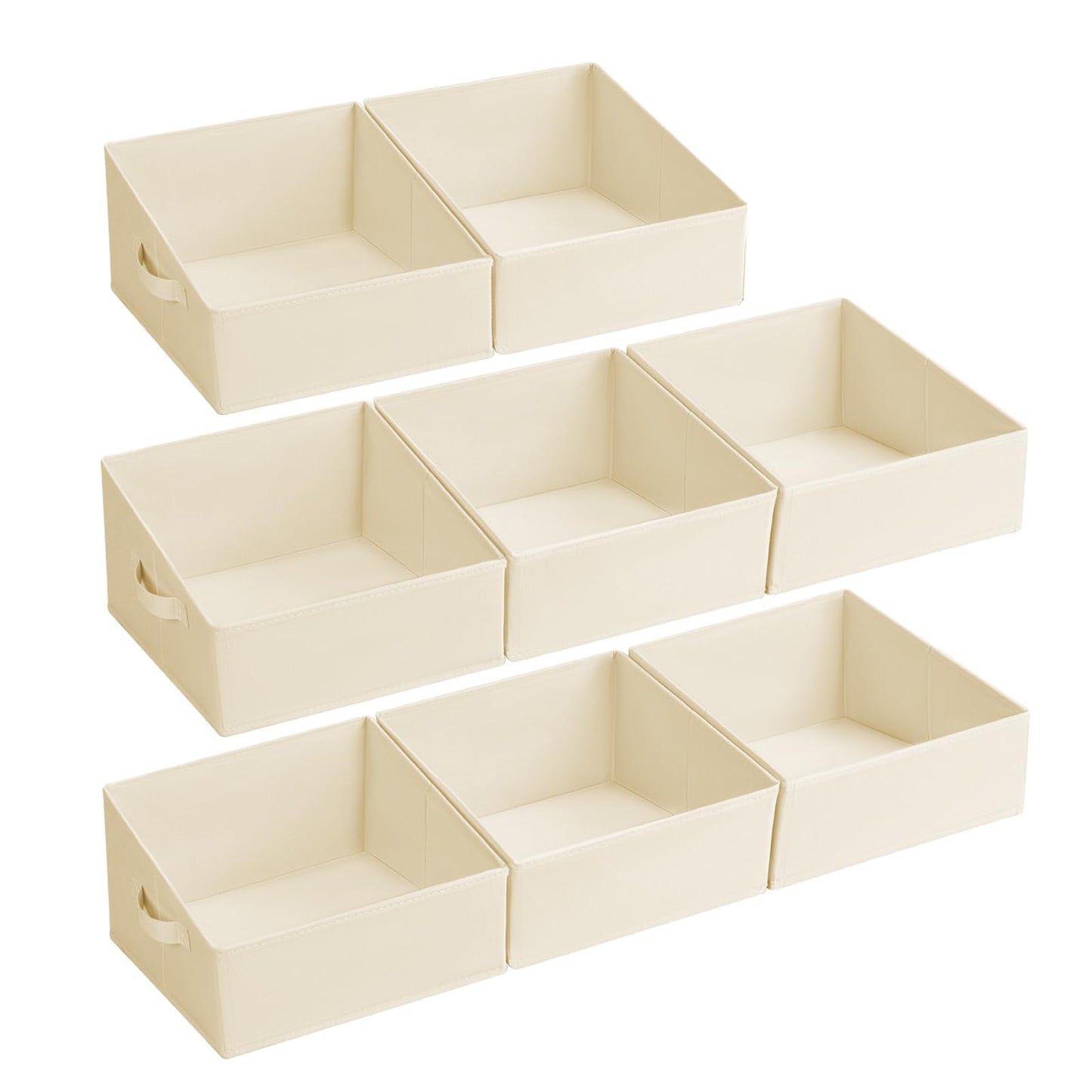 DIMJ Closet Storage Bins - Fabric Storage Baskets for Shelves, Collapsible Closet Organizers and Storage with Handles, Trapezoid Shelf Organization Storage Cubes for Purse, Toys, Books, Towel, Socks