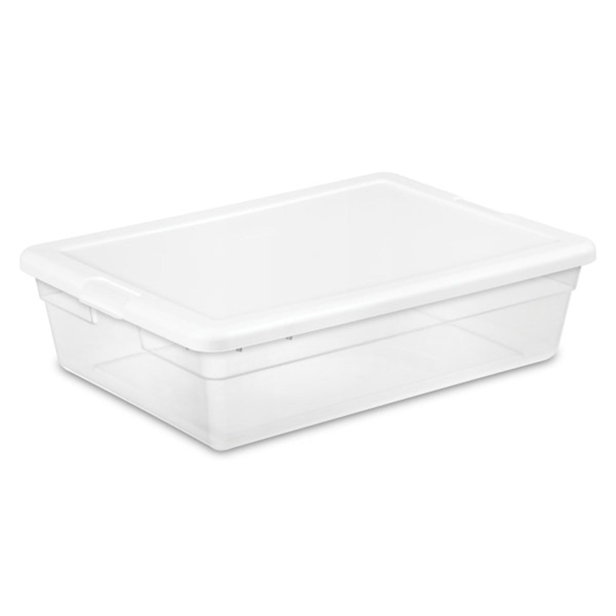 Sterilite Storage Boxes, Stackable Clear Plastic Bins, 6 Quart, 12-Pack