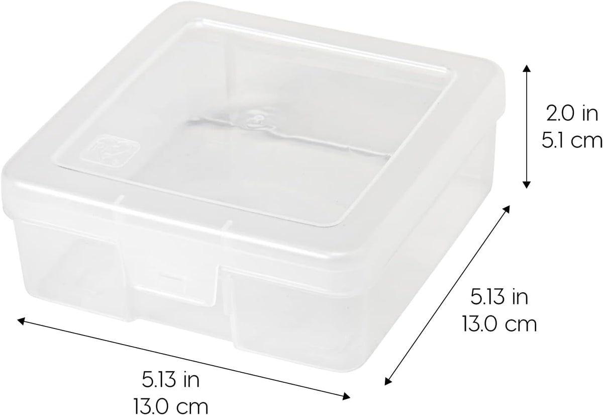 IRIS USA Clear Cases |Made in USA| Plastic Box Organizers (18-Pack)- Small