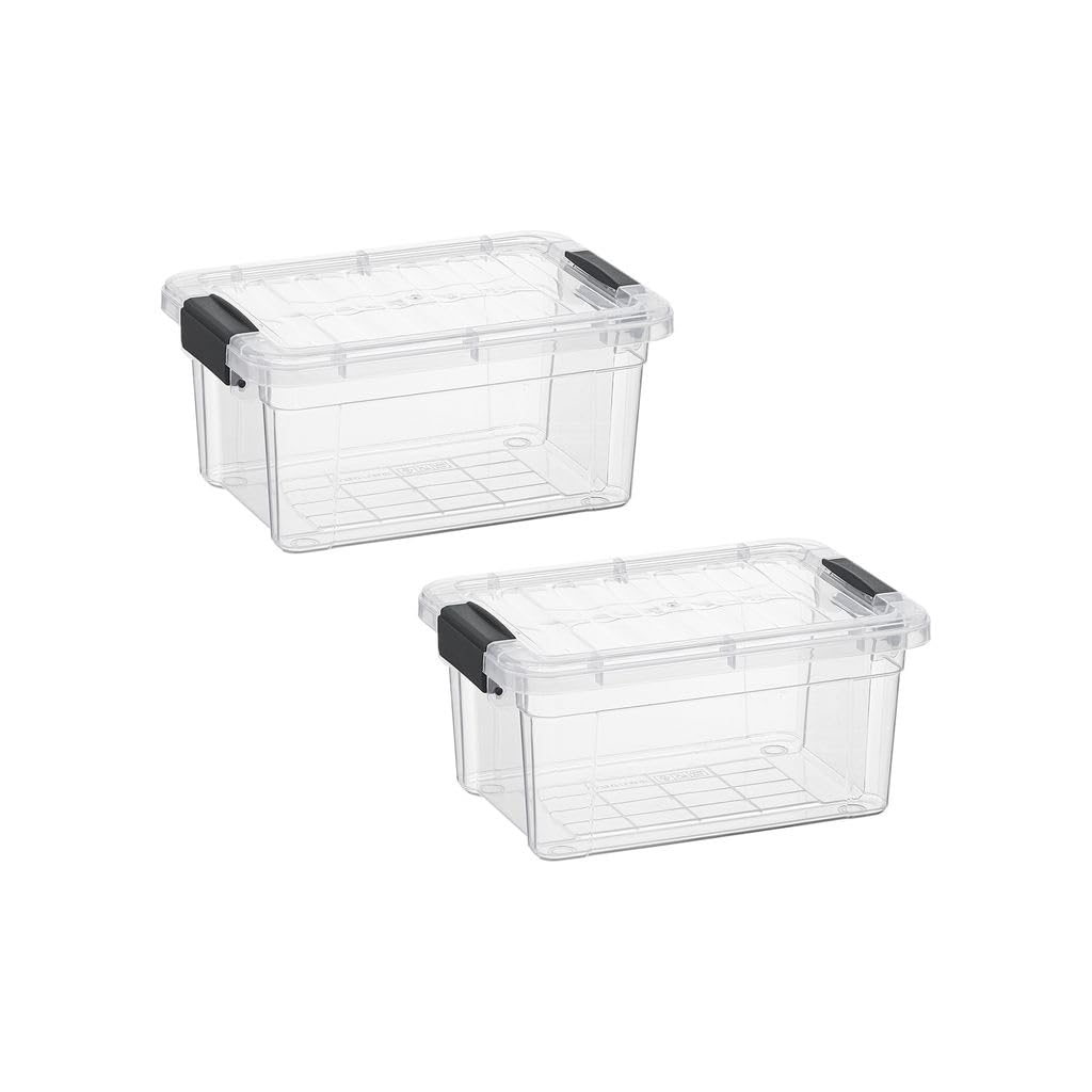 Superio 13.7 Quart Clear Plastic Storage Bin with Lid, Stackable Organizer Box, BPA-Free Storage Container for Home, Garage, School & Office, 1 Pack