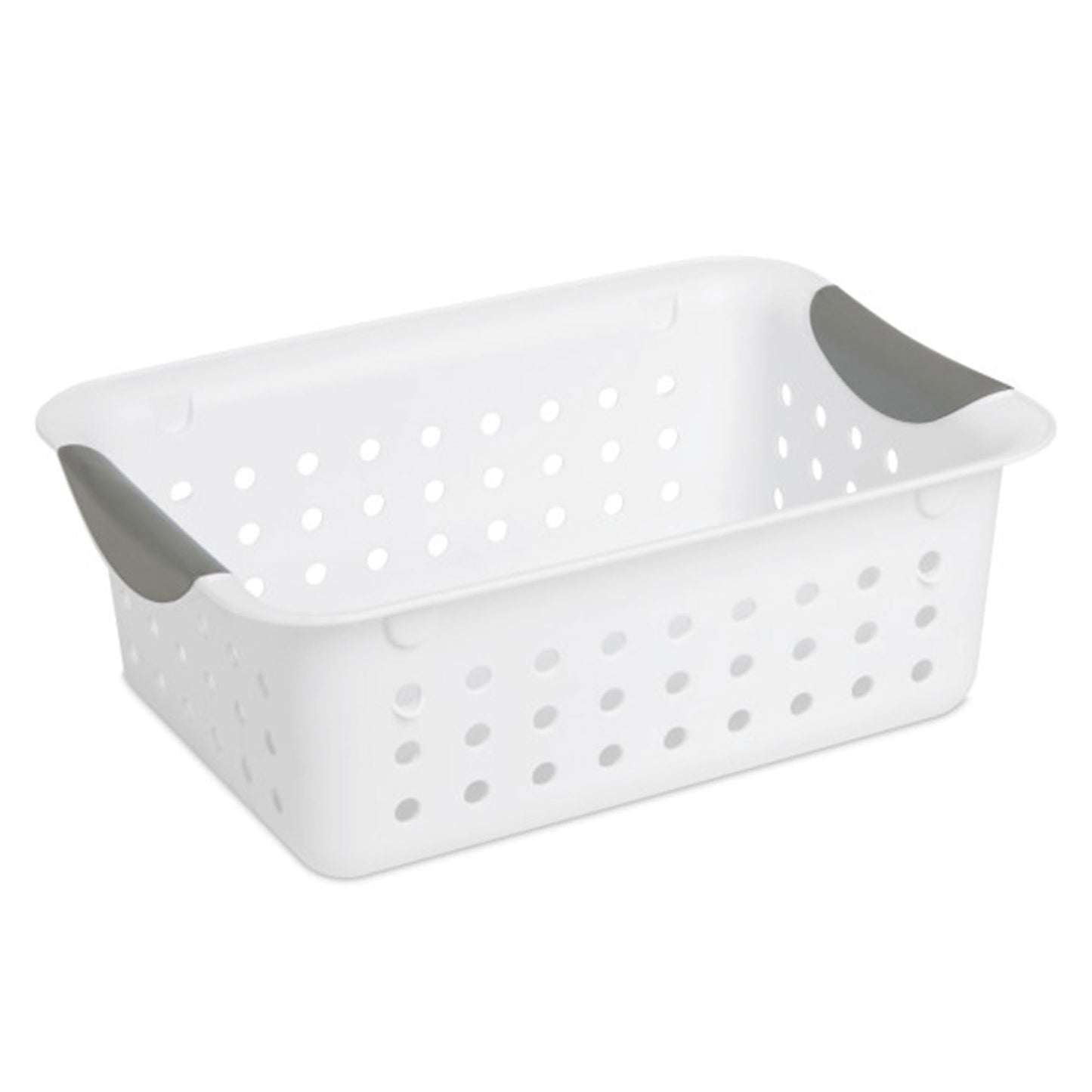 Sterilite Medium Ultra™ Basket, Open Plastic Storage Bin, White, 6 Pack