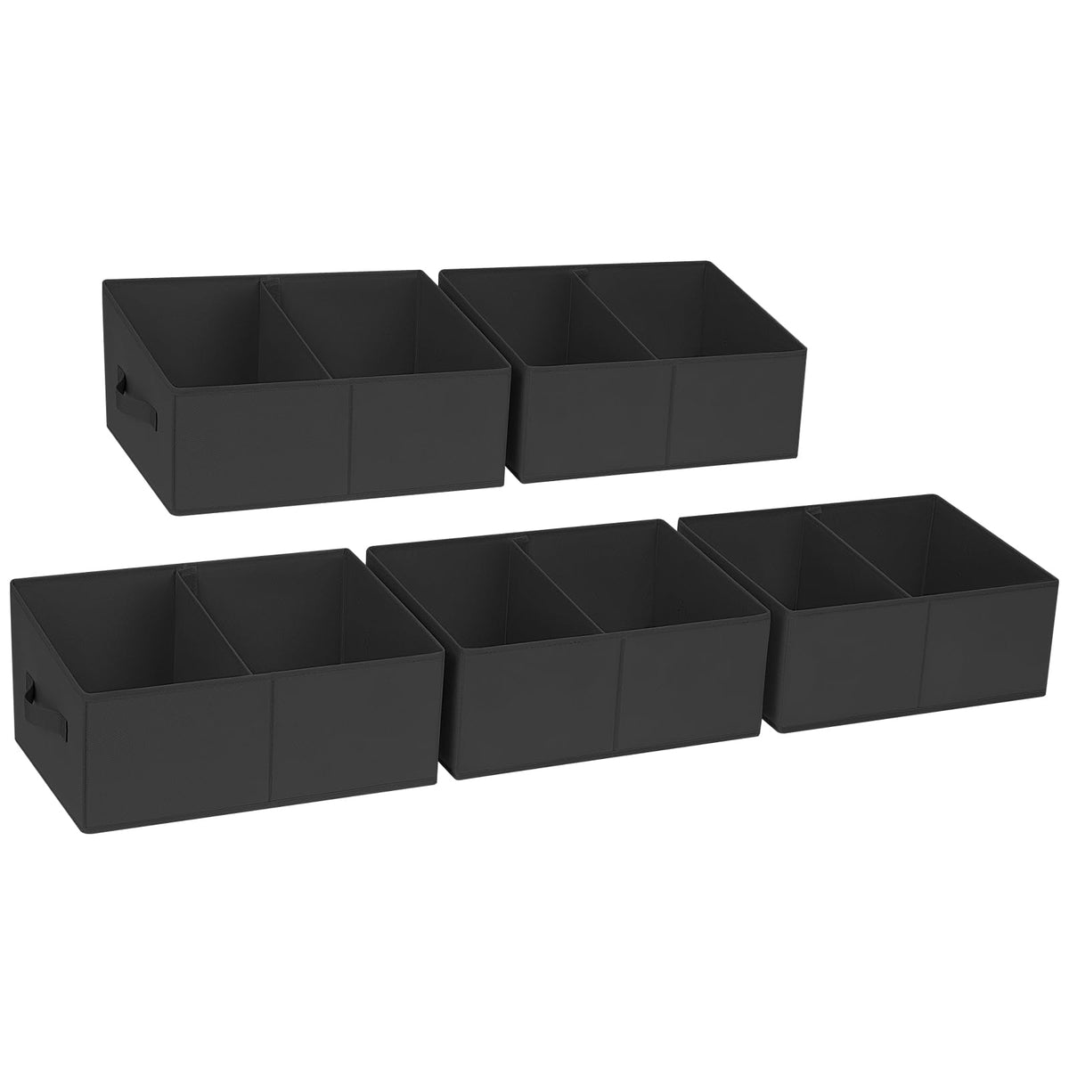 DIMJ Closet Storage Bins - Fabric Storage Baskets for Shelves, Collapsible Closet Organizers and Storage with Handles, Trapezoid Shelf Organization Storage Cubes for Purse, Toys, Books, Towel, Socks