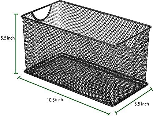 3 Pack Mesh Metal Storage Basket Organizer CD Storage Boxes