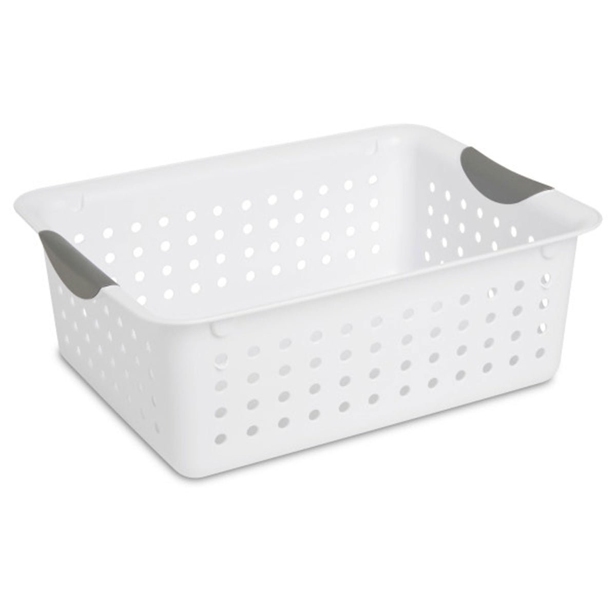 Sterilite Medium Ultra™ Basket, Open Plastic Storage Bin, White, 6 Pack