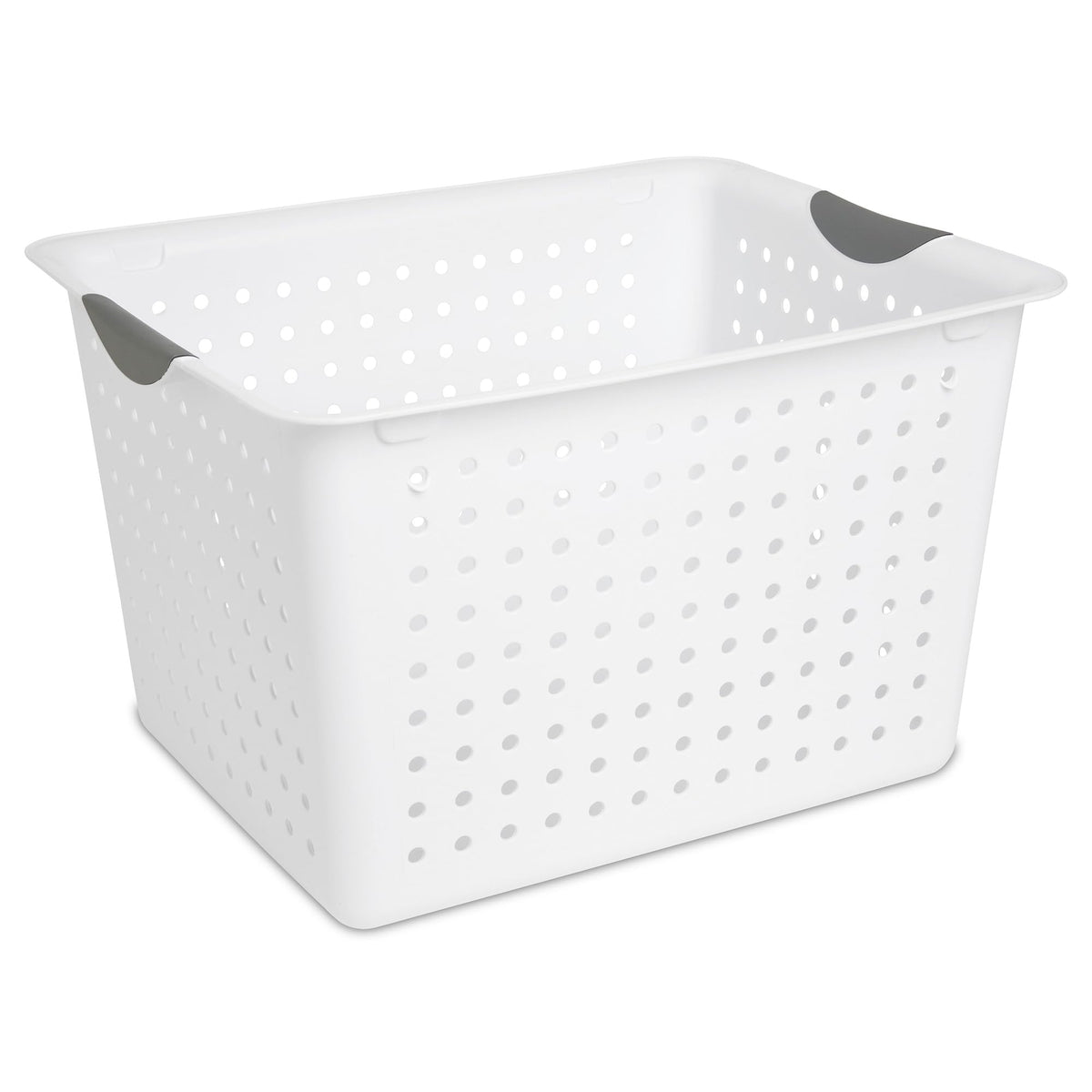 Sterilite Medium Ultra™ Basket, Open Plastic Storage Bin, White, 6 Pack
