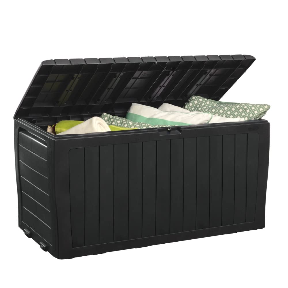 Keter Marvel 71 Gal Outdoor Storage Box for Patio and Pool Accessories