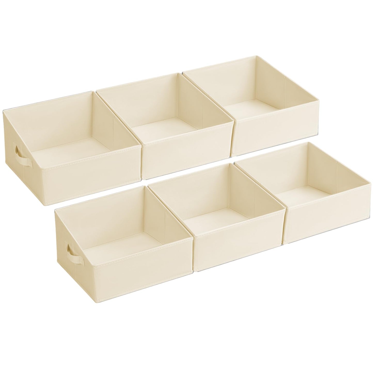 DIMJ Closet Storage Bins - Fabric Storage Baskets for Shelves, Collapsible Closet Organizers and Storage with Handles, Trapezoid Shelf Organization Storage Cubes for Purse, Toys, Books, Towel, Socks