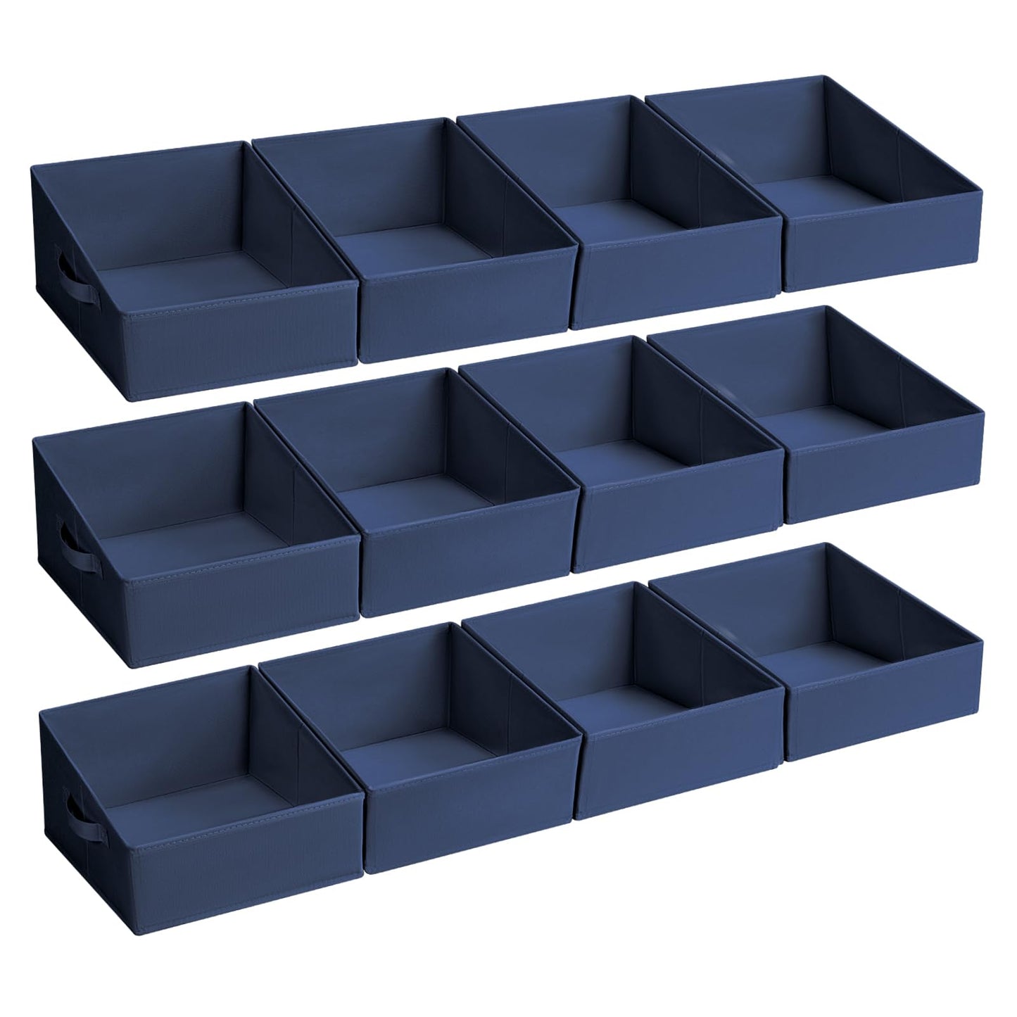 DIMJ Closet Storage Bins - Fabric Storage Baskets for Shelves, Collapsible Closet Organizers and Storage with Handles, Trapezoid Shelf Organization Storage Cubes for Purse, Toys, Books, Towel, Socks