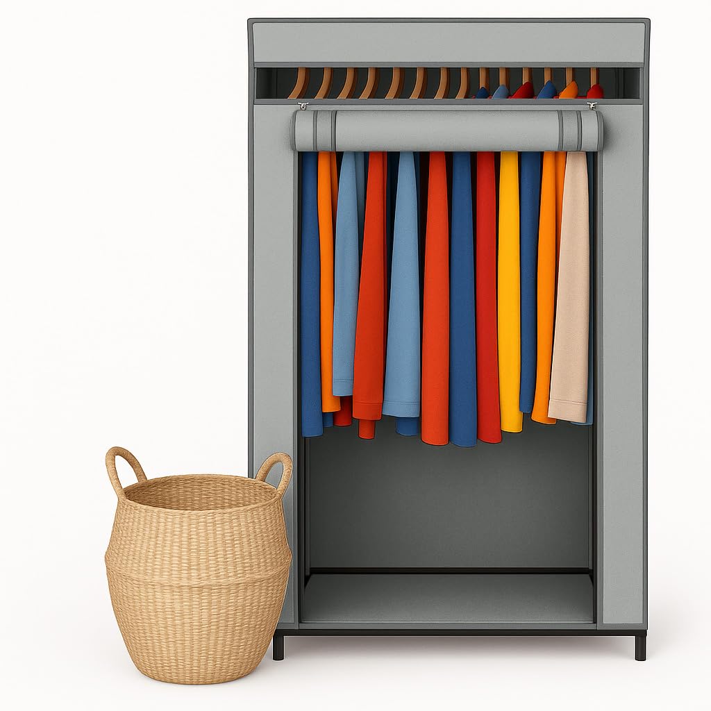 HOLDN’ STORAGE Portable Wardrobe Closet, 65 LBs Large Capacity