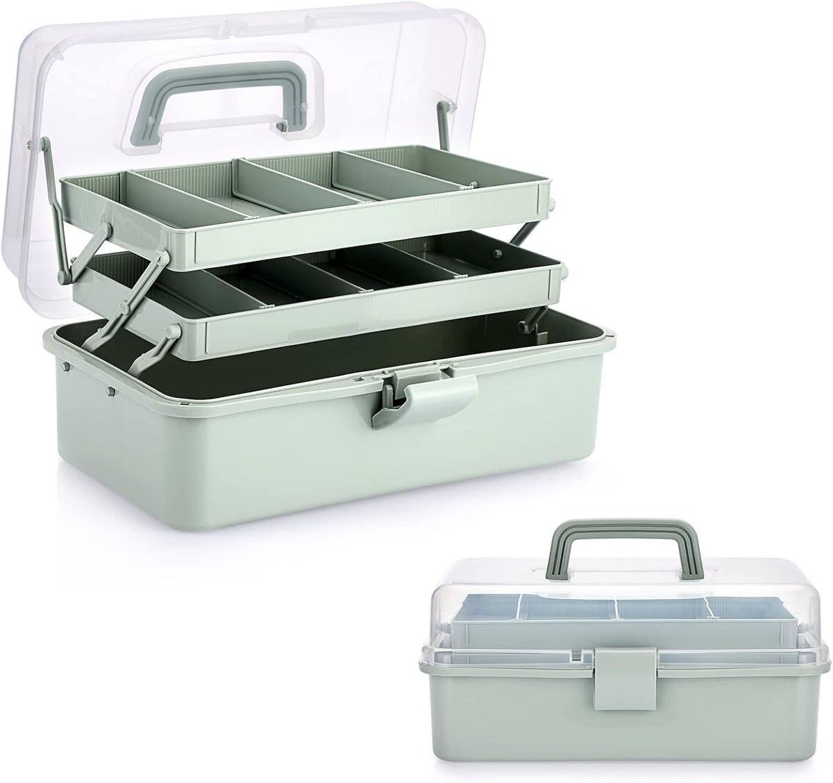 BTSKY 3-Layer Plastic Dividing Storage Box Craft Organizer and Storage
