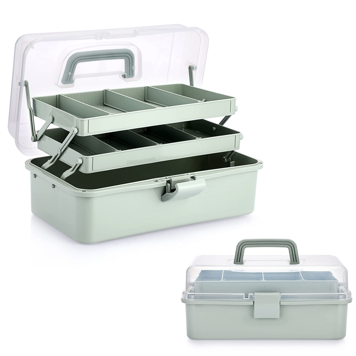BTSKY 3-Layer Plastic Dividing Storage Box Craft Organizer and Storage