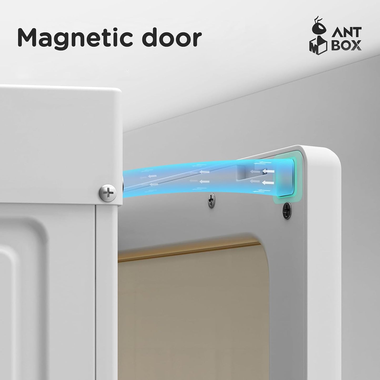 ANTBOX Portable Wardrobe Closet Storage Organizer for Clothes,Suitable for Living Room, Bedroom,Plastic Wardrobe with Magnetic Transparent Door and Easy Assembly 8 Cubes & 2 Hanging Rod