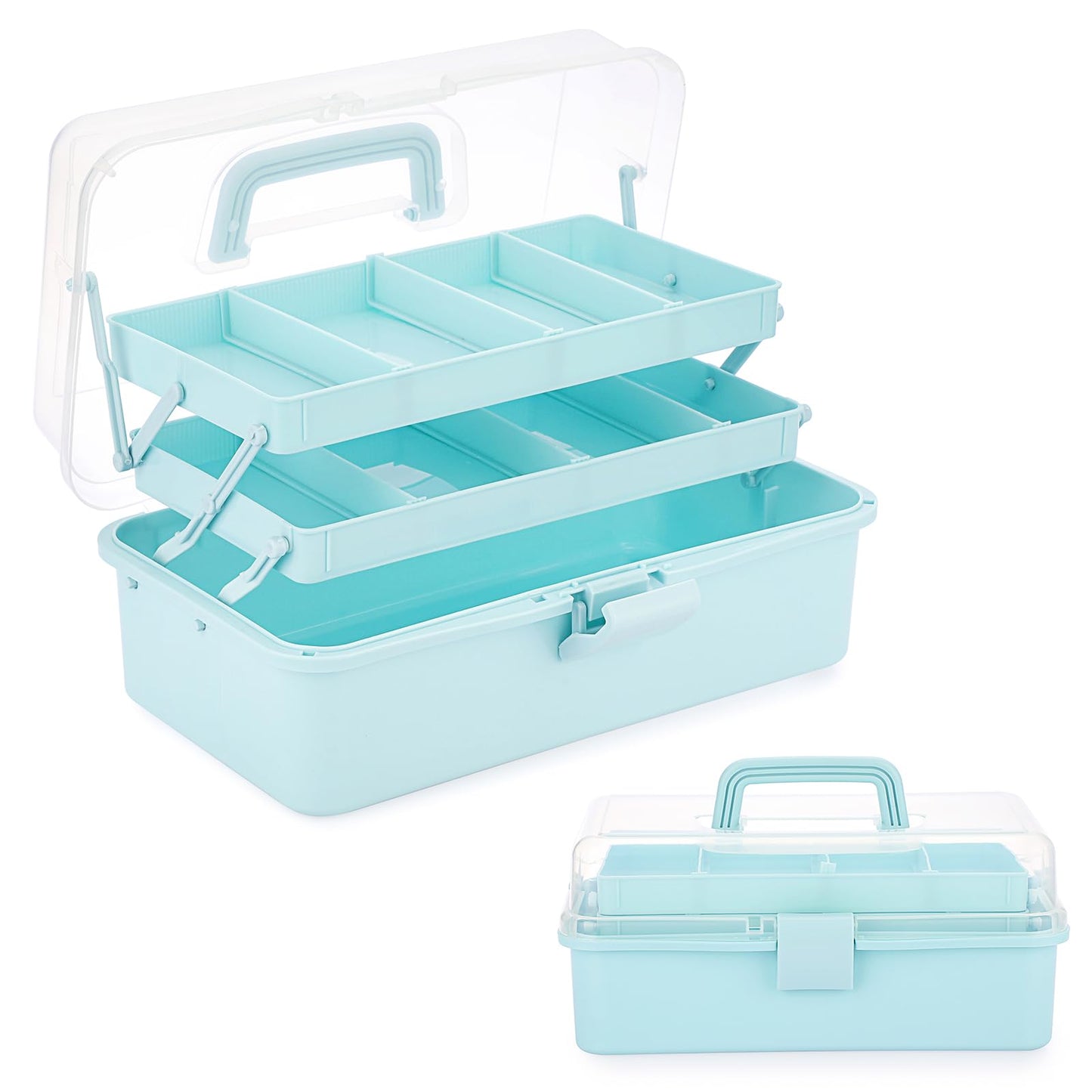 BTSKY 3-Layer Plastic Dividing Storage Box Craft Organizer and Storage