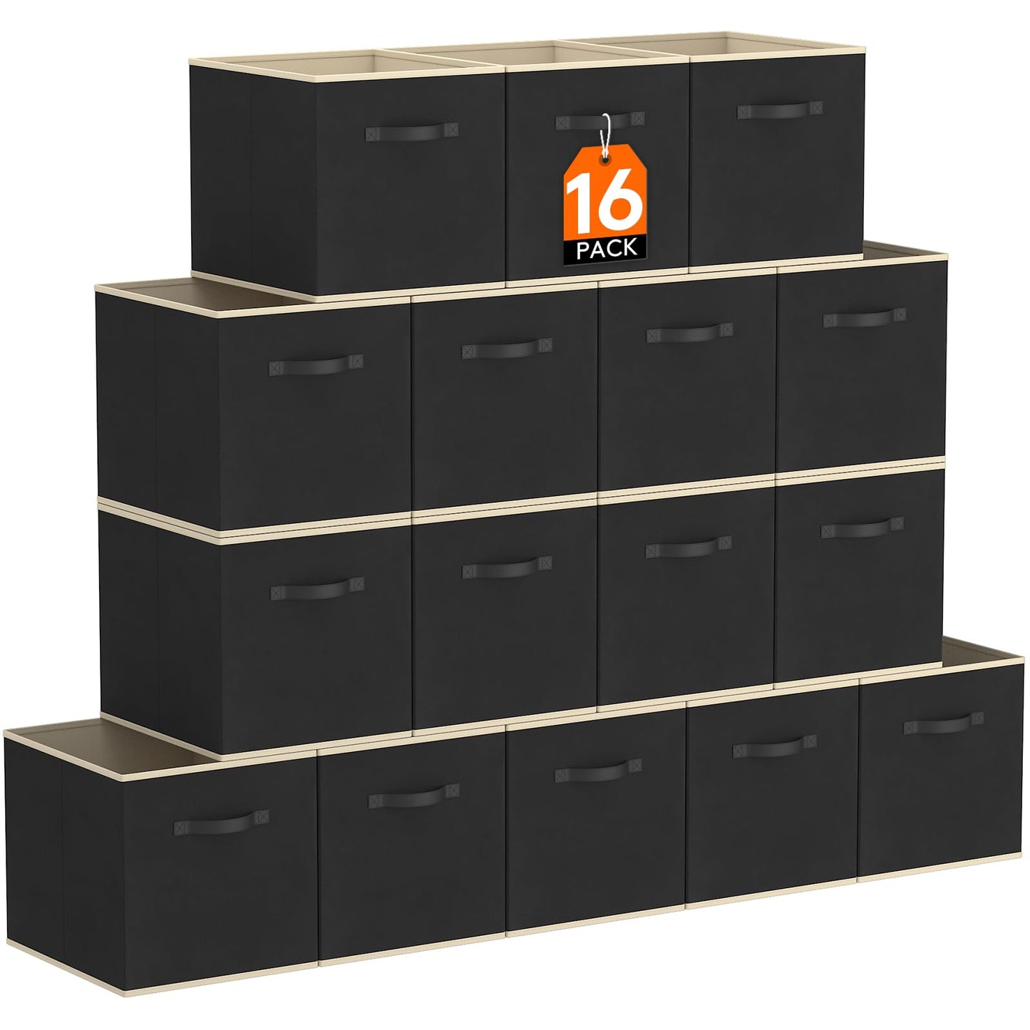 Lifewit Storage Cubes, 11 Inch Organizer Bins, 18L Gray, 12 Packs