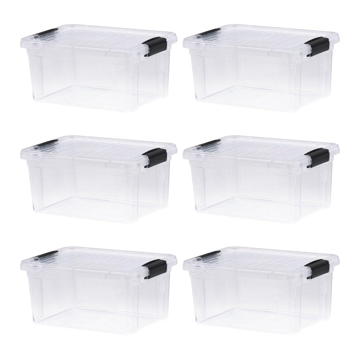 Superio 13.7 Quart Clear Plastic Storage Bin with Lid, Stackable Organizer Box, BPA-Free Storage Container for Home, Garage, School & Office, 1 Pack