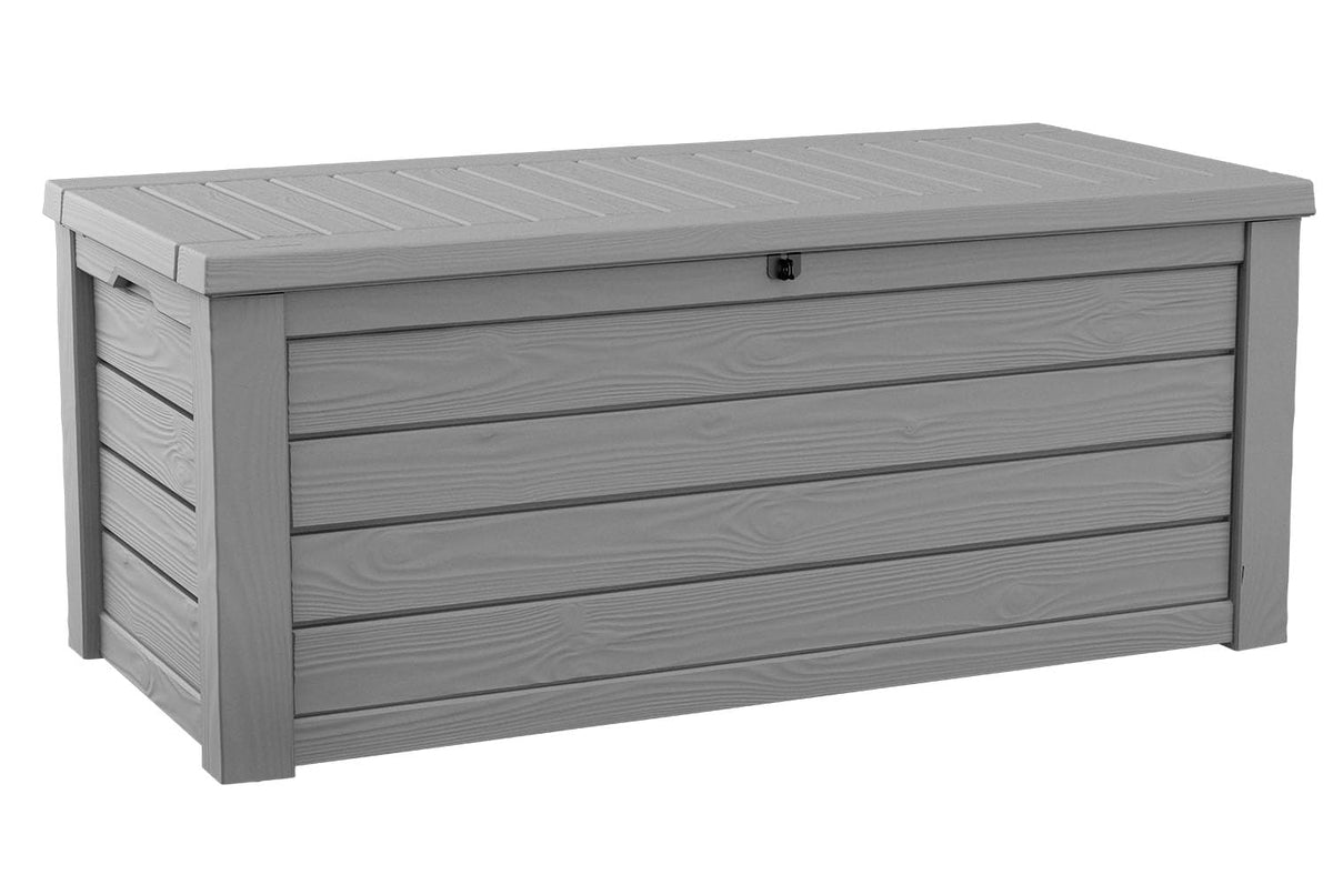 Keter Westwood 150 Gal Outdoor Storage Box for Patio and Pool Accessories