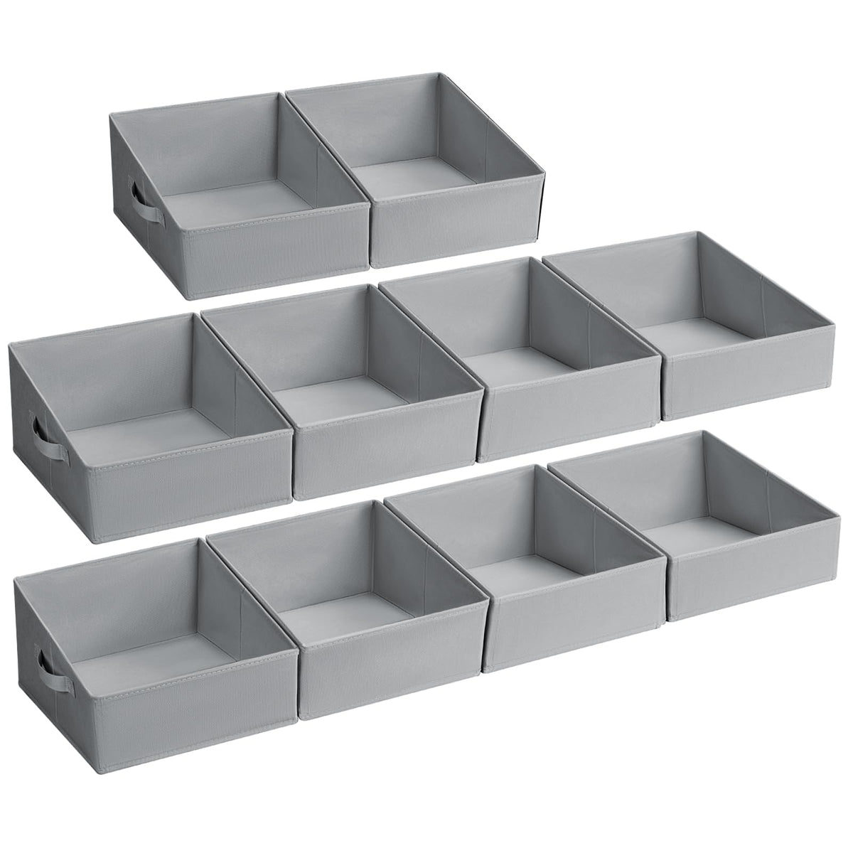 DIMJ Closet Storage Bins - Fabric Storage Baskets for Shelves, Collapsible Closet Organizers and Storage with Handles, Trapezoid Shelf Organization Storage Cubes for Purse, Toys, Books, Towel, Socks