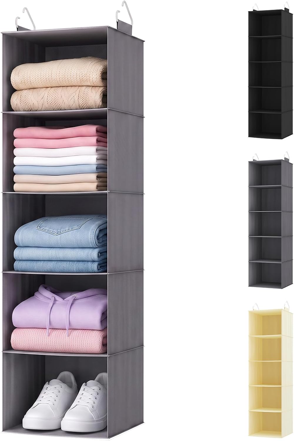 Lifewit Hanging Closet Organizer and Storage for Clothes 5 Tier