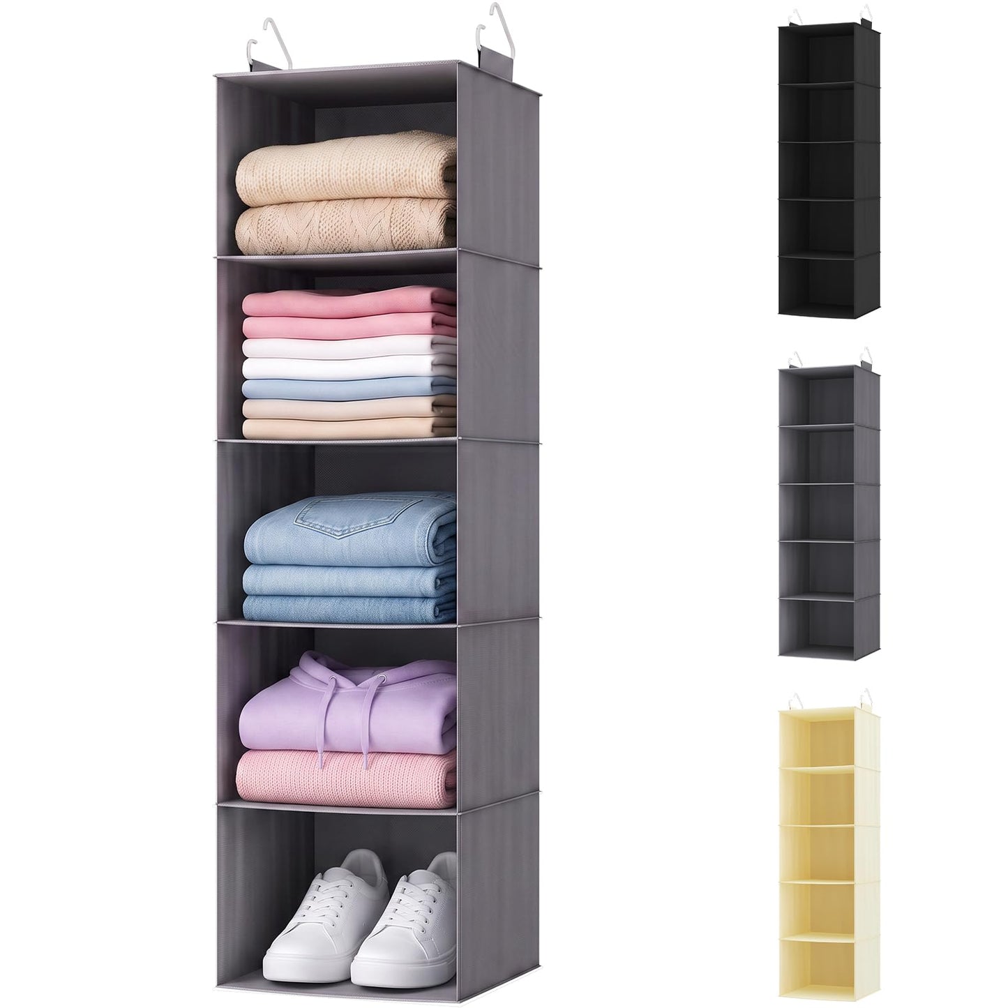 Lifewit Hanging Closet Organizer and Storage for Clothes 5 Tier
