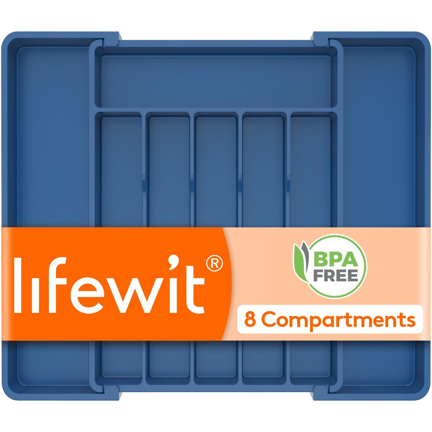 Lifewit Expandable Silverware Drawer Organizer, Kitchen Utensil Tray