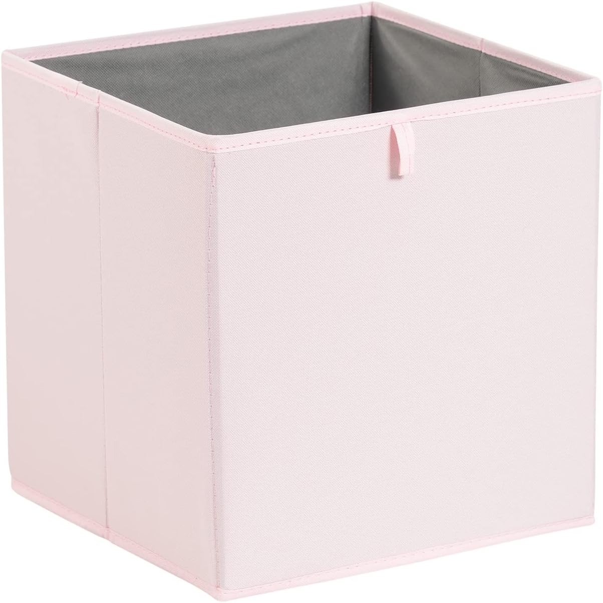 Amazon Basics Collapsible Cube Organizer Bins, Closet Storage Organizer Baskets for Shelves, Space-Saving, 13" x 15" x 13", Peony Pink, Pack of 6